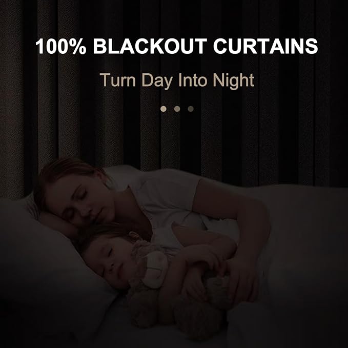 100% Blackout Shield Polyester Blackout Curtains - Image 2