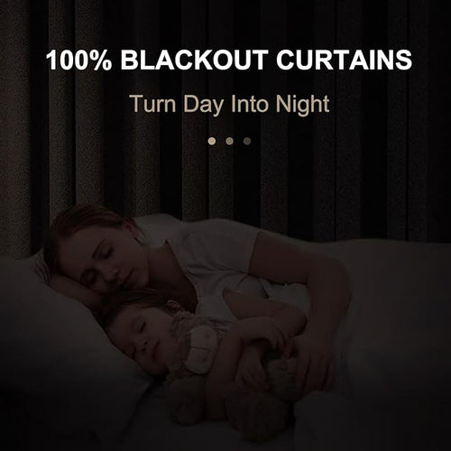 100% Blackout Shield 100% Polyester Blackout Curtains - Image 2