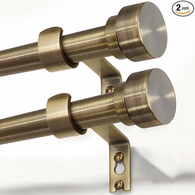 Lootkell 2 Pack Antique Bronze Curtain Rods by Unknown