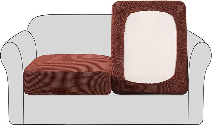 H.VERSAILTEX High Stretch Couch Cushion Covers, Chair Sofa Seat Slipcovers by HVERSAILTEX