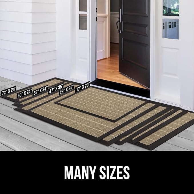 GORILLA GRIP 100% Waterproof All-Season WeatherMAX Doormat US Designed Natural - Image 8
