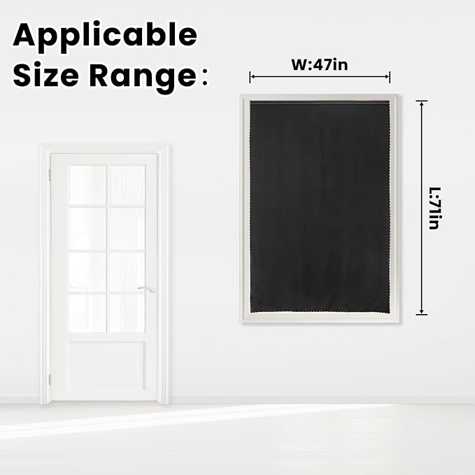 Adhesive Blackout Curtains- Self Stick Shades Window Blinds Curtains No Rod - Image 7