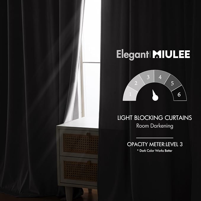 MIULEE Silver Gray Velvet Curtains 84 inches - Image 5