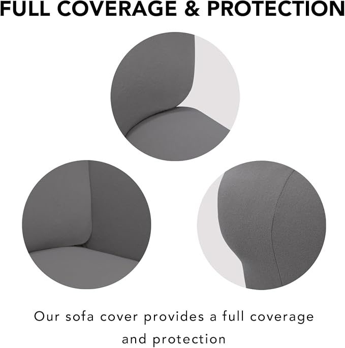 PureFit Super Stretch Sofa Slipcover – Spandex Non Slip Soft Couch Sofa Cover - Image 4