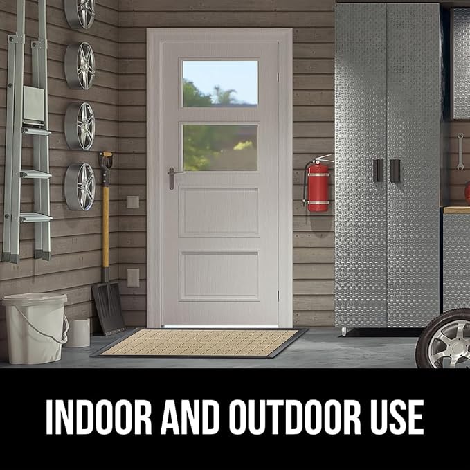 GORILLA GRIP 100% Waterproof All-Season WeatherMAX Doormat US Designed Natural - Image 9