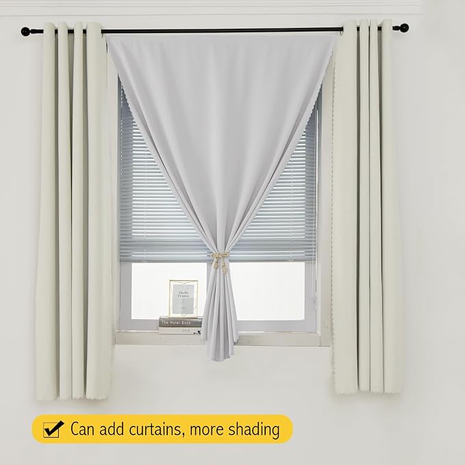 Blackout Curtains for Bedroom Sticky Curtain Blackout Window Cover Self - Image 8