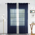 SpaceDresser Sheer Voile Window Treatment Rod Pocket Curtain Panels by SpaceDresser