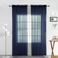 SpaceDresser Sheer Voile Window Treatment Rod Pocket Curtain Panels by SpaceDresser