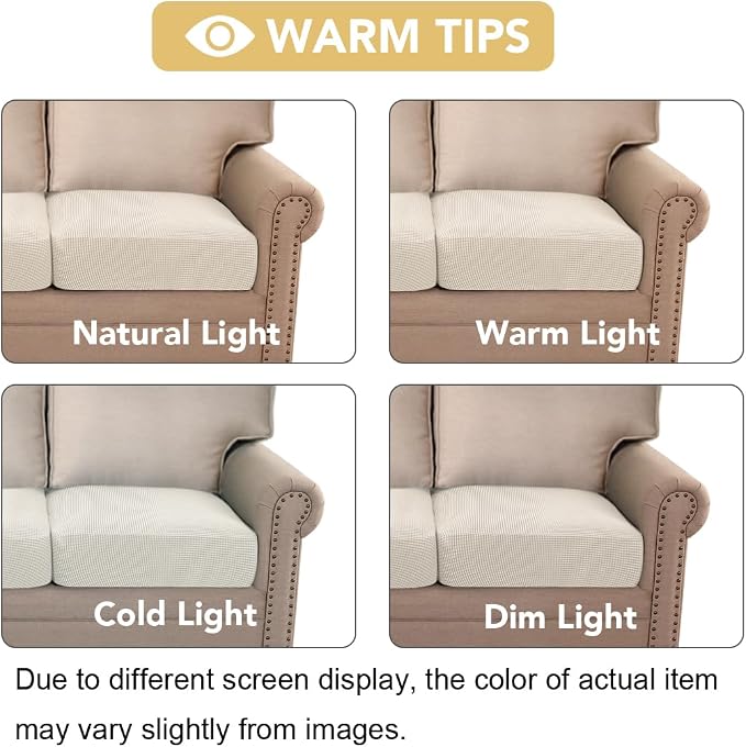 H.VERSAILTEX Super Stretch Individual Seat Cushion Covers Sofa Covers Couch - Image 7
