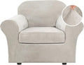 H.VERSAILTEX Rich Polyester Spandex Blend 2 Piece Cover Chair Slipcover Sofa by HVERSAILTEX