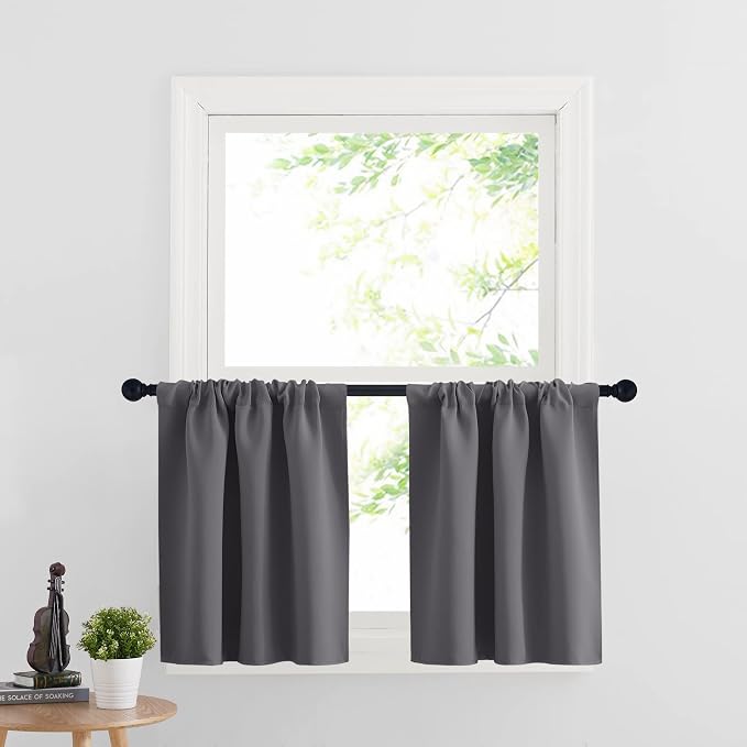 RYB HOME Cafe Blackout Curtains 24 inch Length, RV Curtains by RYBHOME