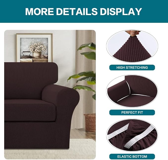 Turquoize 2 Piece Chair Covers Chair Slipcovers - Image 4