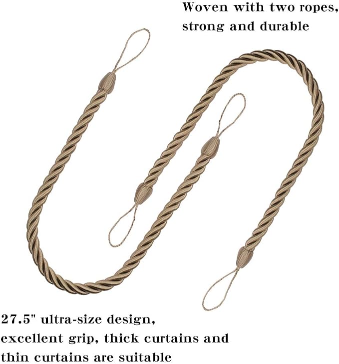 BEL AVENIR Curtain Handmade Tiebacks Ropes, Holdbacks - Image 3