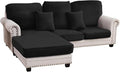 Couch Cover 3-Piece Elastic Velvet Couch Cushion Covers & Chaise Slipcovers by Taque