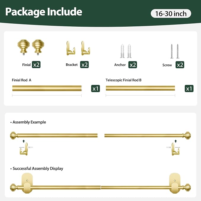 KAMANINA Curtain Rods No Drilling - Image 8