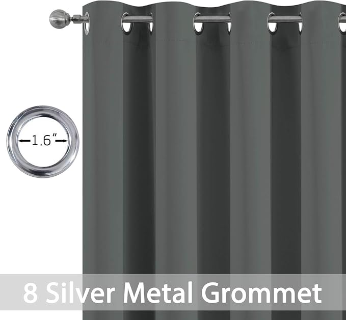 Yakamok Blackout Curtains Room Darkening Thermal Insulated - Image 2