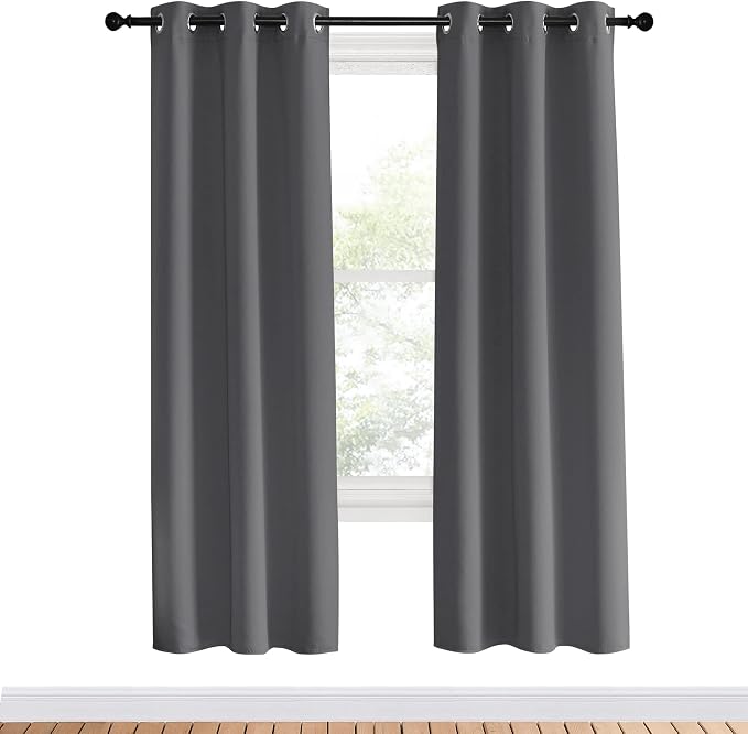NICETOWN Blackout Window Curtains 70" L, 2 Panels, 34 inch, Grommet Top Room - Image 2
