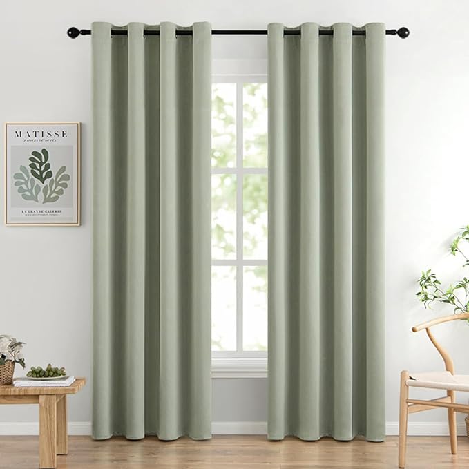 MIULEE Blackout Curtains for Bedroom Living Room Thermal Insulated Room by MIULEE