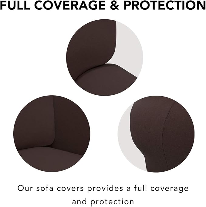 PureFit Super Stretch 4 Seater Sofa Slipcover – Spandex Non Slip Soft Couch - Image 3