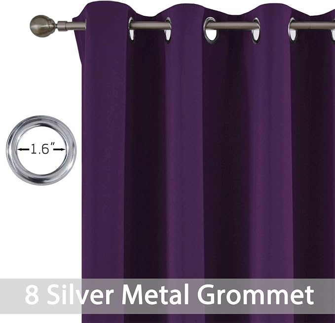 Yakamok Soft Room Darkening Grommet Window Drapes Thermal Insulated Light - Image 4
