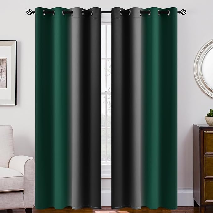 SimpleHome Ombre Room Darkening Curtains 84 inches Length by SimpleHome