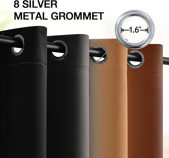 SimpleHome Ombre Room Darkening Curtains 84 inches Length - Image 3