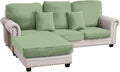 Couch Cover 3-Piece Elastic Velvet Couch Cushion Covers & Chaise Slipcovers by Taque