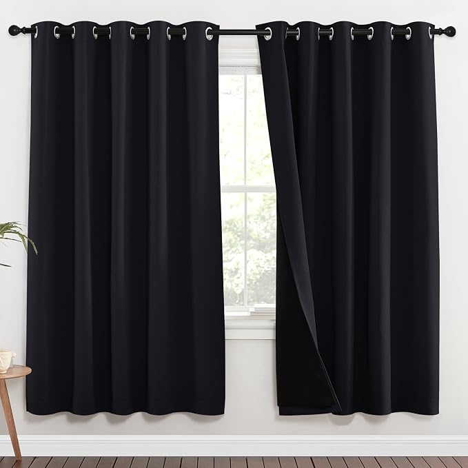 NICETOWN 100% Blackout Window Curtain Panels, Full Light Blocking Drapes - Image 2
