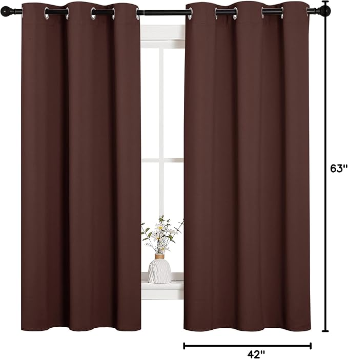 NICETOWN Nursery Essential Thermal Insulated Solid Grommet Top Blackout Curtains - Image 9