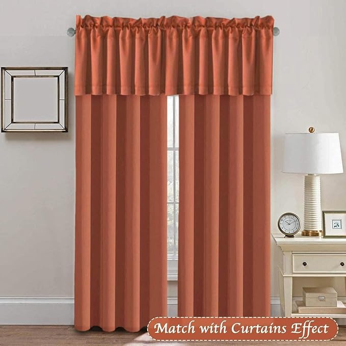 H.VERSAILTEX Blackout Valances for Windows, Kitchen Valance Curtains for Living - Image 3
