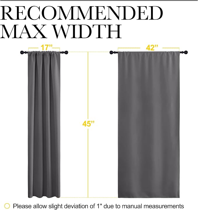 NICETOWN Grey Window Curtains for Bedroom - Image 9