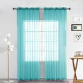 SpaceDresser Sheer Voile Window Treatment. Rod Pocket Curtain Panels by SpaceDresser