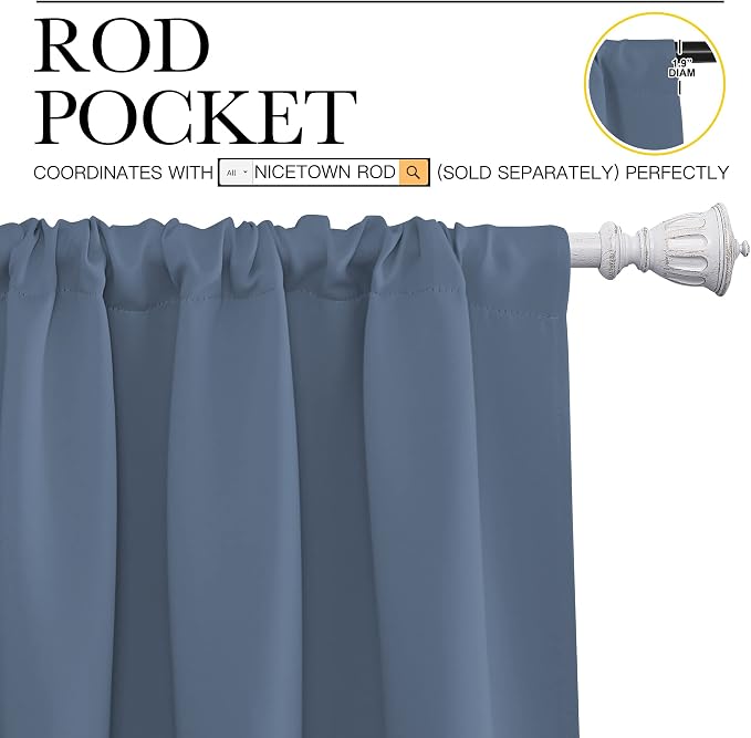 NICETOWN Blackout Curtains Window Draperies - Image 3