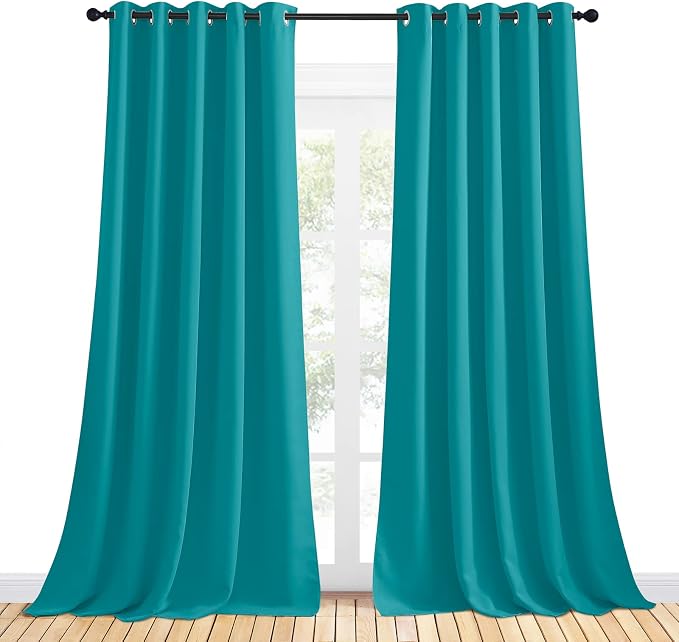NICETOWN Thermal Insulated Peacock Teal Curtains - Image 2
