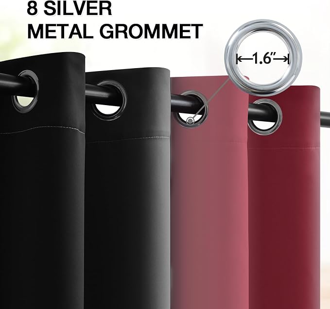 SimpleHome Ombre Room Darkening Curtains 84 inches Length - Image 3