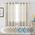 H.VERSAILTEX Linen Curtains Flax Linen Blended Curtain Panels by HVERSAILTEX