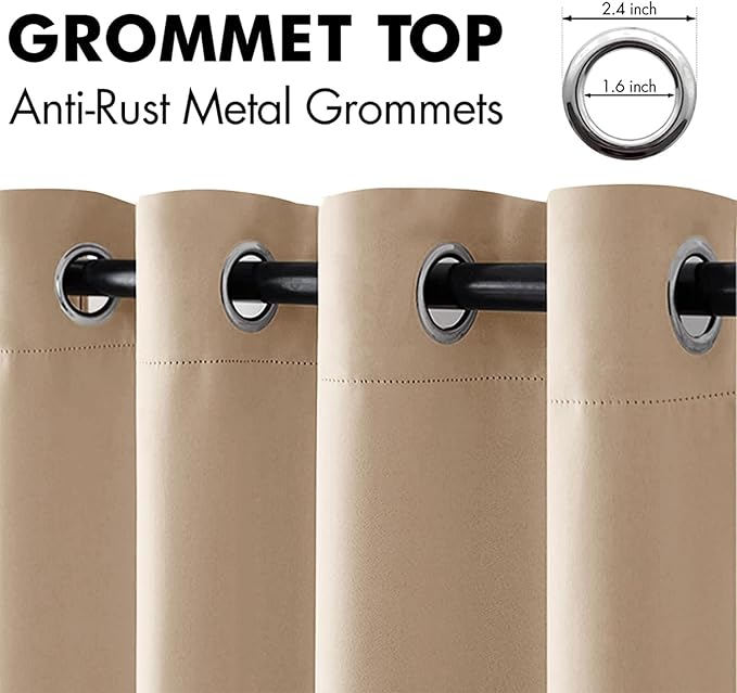 MIULEE Blackout Curtains for Bedroom Living Room Thermal Insulated Room - Image 4