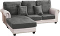 Couch Cover 3-Piece Elastic Velvet Couch Cushion Covers & Chaise Slipcovers by Taque
