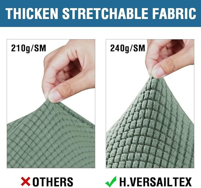 H.VERSAILTEX 4 Piece Stretch Sofa Covers - Image 3