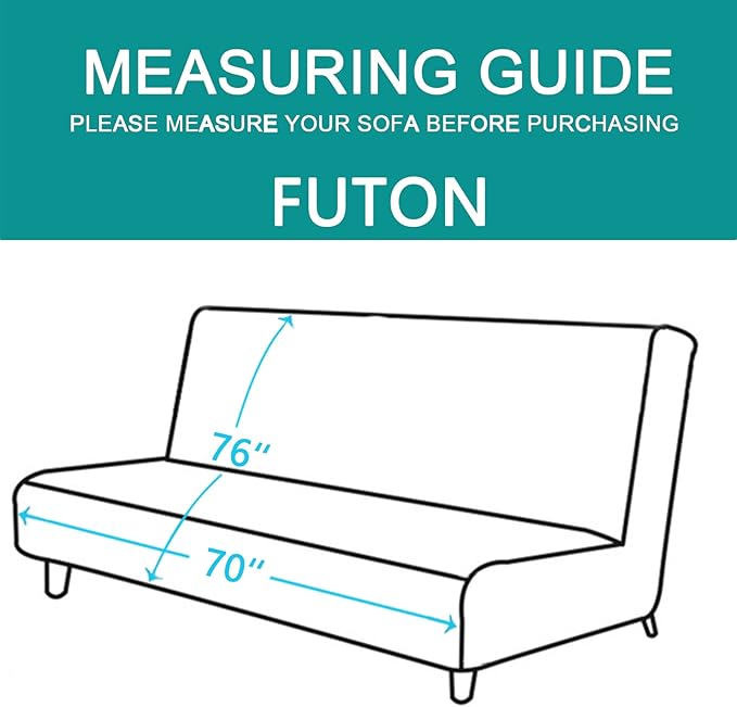 U-NICE HOME Futon Sofa Covers Reversible Sofa Slipcover Armless Couch Cover - Image 4