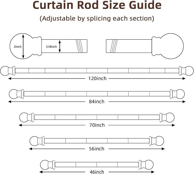 SMODBRODRE Curtain Rods for Window 48 to 84-93 - Image 3