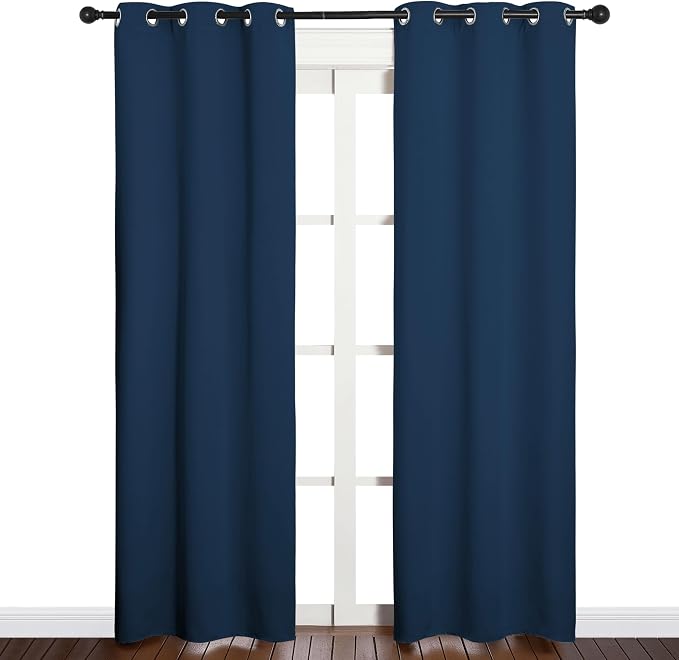 NICETOWN Window Curtain Panels, Thermal Insulated Solid Grommet Blackout - Image 2