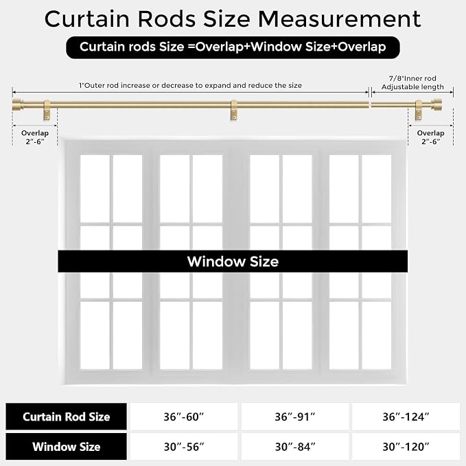 Modern Gold Curtain Rods 2 Pack - Image 7