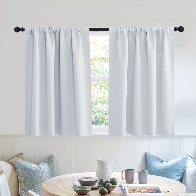 RYB HOME Privacy Bathroom Window Curtains, Short Thermal Insulated Heat by RYBHOME