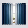 Yakamok Blue Ombre Curtains Room Darkening Grommet Curtains by Yakamok