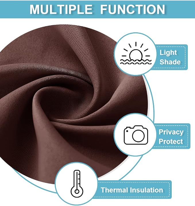 RYB HOME Cafe Blackout Curtains 24 inch Length, RV Curtains - Image 6