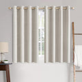 MIULEE Linen Textured Curtains for Bedroom Solid 100% Blackout Thermal by MIULEE
