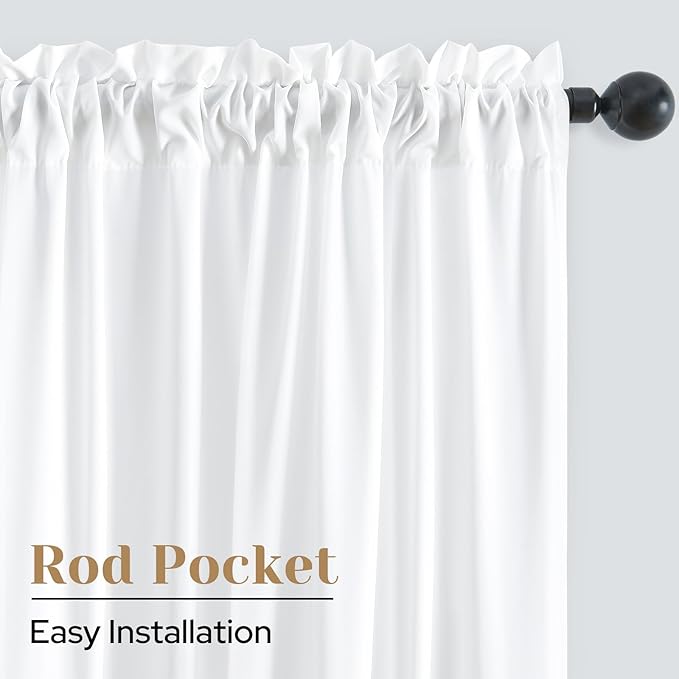 HOMEIDEAS Non-See-Through White Privacy Sheer Kitchen Curtains 30 X 24 Inches - Image 4