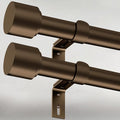 GEEBOBO 2 Pack Bronze Curtain Rods by GEEBOBO