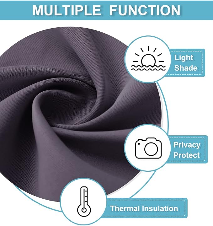 RYB HOME 54 inch Blackout Curtains - Image 5